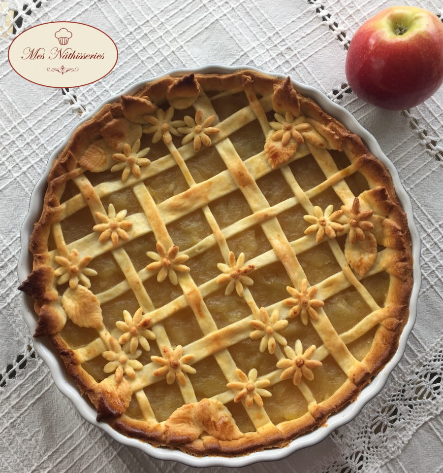 Tarte à la compote de pommes