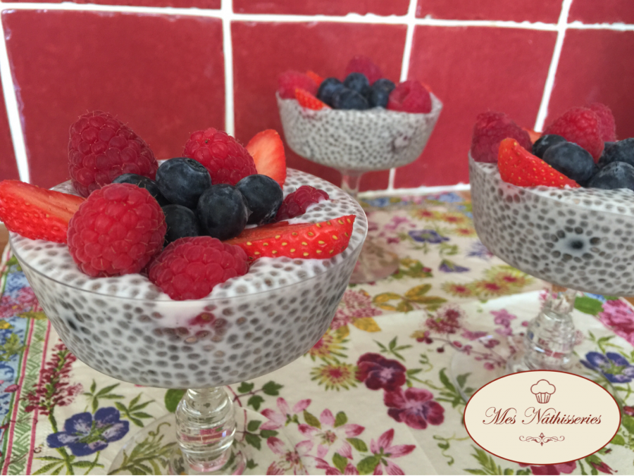 Pudding de chia aux fruits rouges